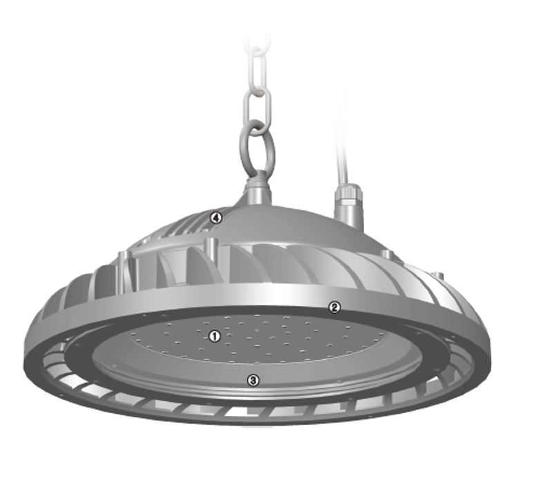 UFO High Bay Light Motent SMD 2835 72 LEDs 5000K Daylight White Industrial/Commercial Chandelier 50W Workshop Lamp 200W HID/HPS Equivalent Replacement Ceiling Light Fixture AC100-265V 5500lm 